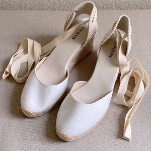 Women’s White Wedge Espadrilles